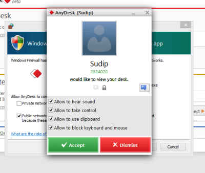 Anydesk automatic accept