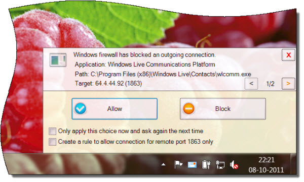Windows Firewall Notifier 2.6 Beta for apple instal