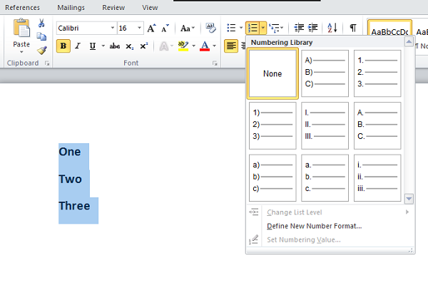 What Is The Default Numbering Style In Word