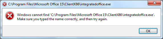 Integratedoffice exe не удается найти windows 10