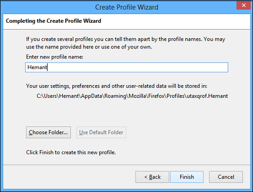 Firefox profile manager change default user - musliinteriors