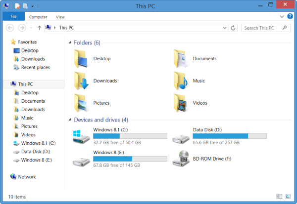windows 8 file explorer