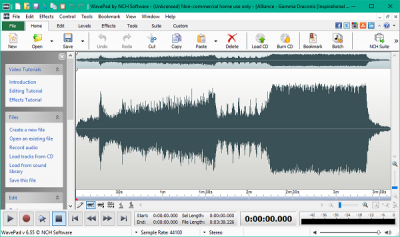 NCH WavePad Audio Editor 17.48 for mac download